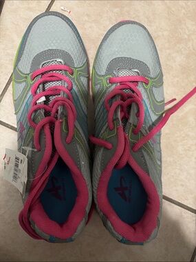 Athletic Women's Gray and Pink Running Sneakers